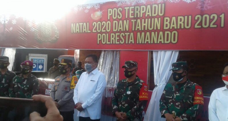 Gubernur Sulut Olly Dondokambey Lakukan Pemantauan Pengamanan Natal dan Tahun Baru