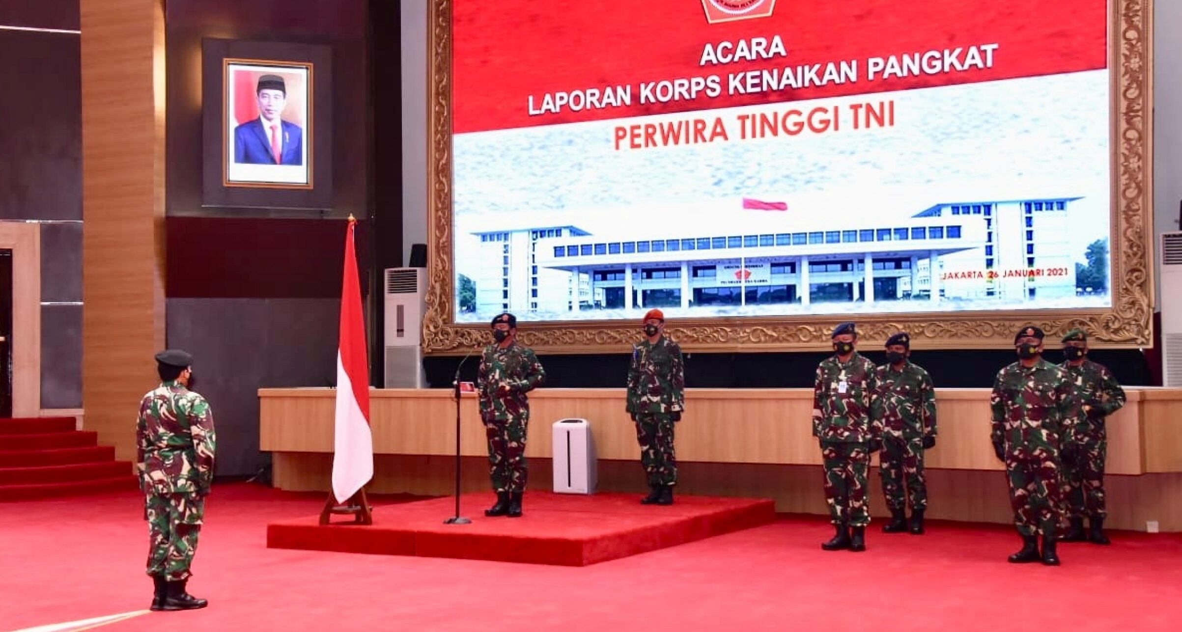 Panglima Hadi Tjahjanto Terima Laporan Kenaikan Pangkat 22 Pati TNI