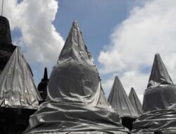 Balai Konservasi Borobudur Pertahankan Penutup Stupa Candi