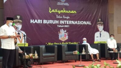 Bupati Ahmed Zaki Hadiri Perayaan Hari Buruh Internasional