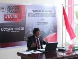 Bupati James Sumendap Sukses Jalani Ujian Tesis Dengan Hasil Sangat Memuaskan