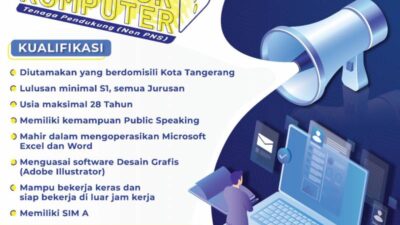 Pemkot Tangerang Buka Lowongan Kerja Operator Komputer