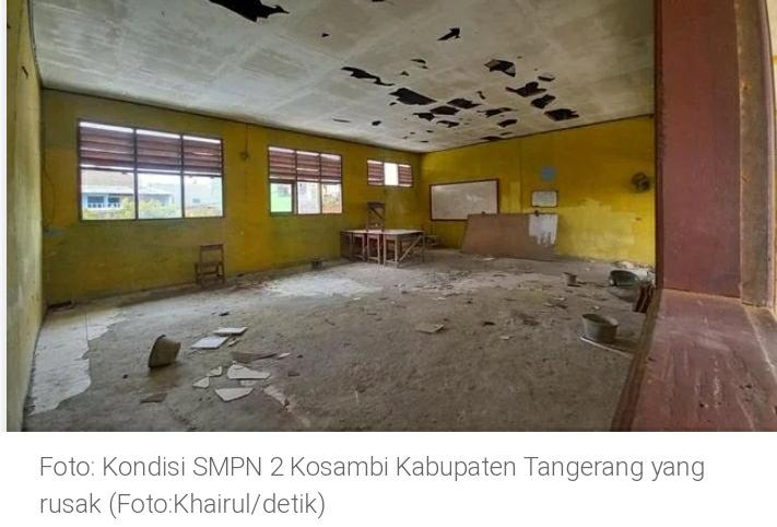 SMP di Kabupaten Tangerang Rusak Parah Sejak 2018