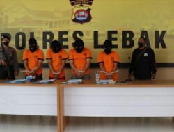 Empat Orang Pengedar Narkoba Dibekuk Polres Lebak