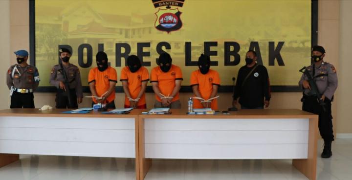 Empat Orang Pengedar Narkoba Dibekuk Polres Lebak