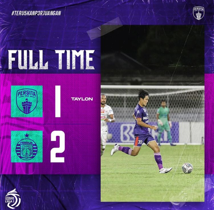 Persita kalah 1:2 dari Persija