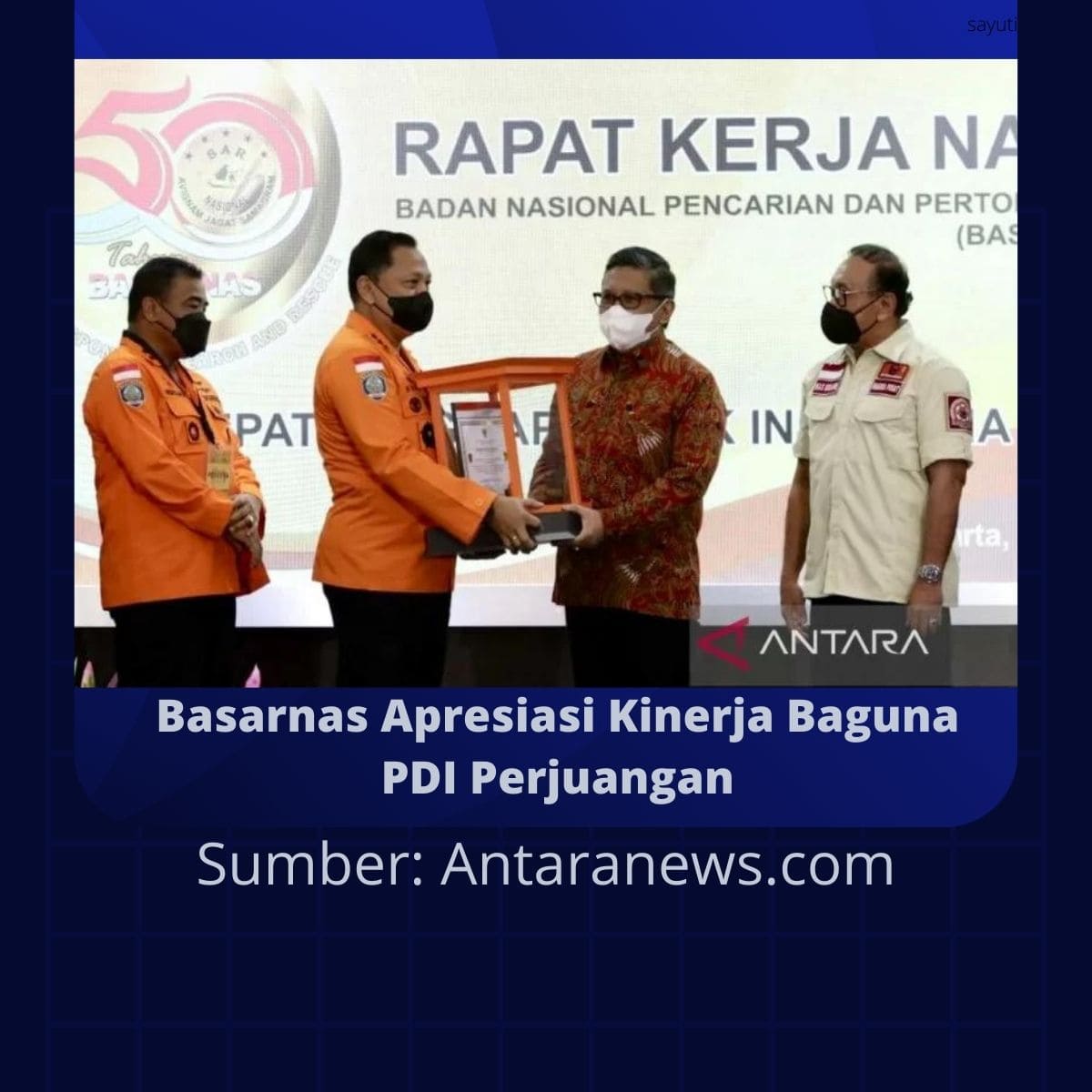 Basarnas Apresiasi Kinerja Baguna PDI Perjuangan