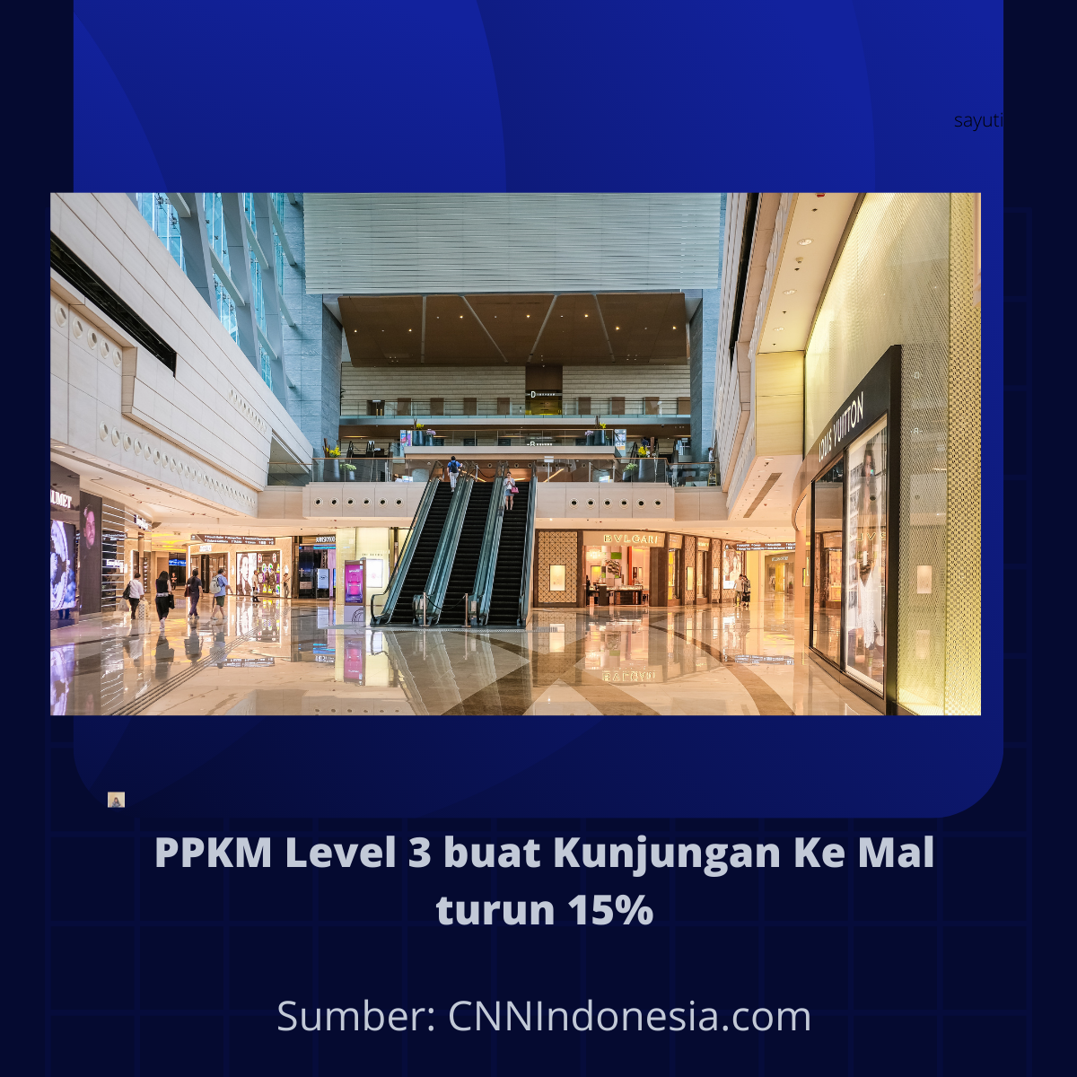 PPKM Level 3 buat Kunjungan Ke Mal turun 15%