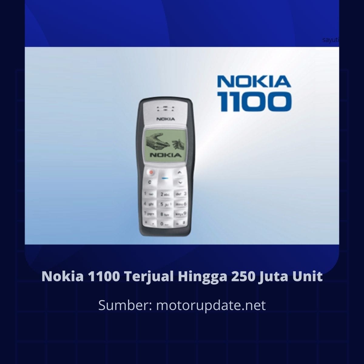 Nokia 1100 Terjual Hingga 250 Juta Unit SemartaraNews Nokia 1100 Terjual Hingga 250 Juta Unit SemartaraNews