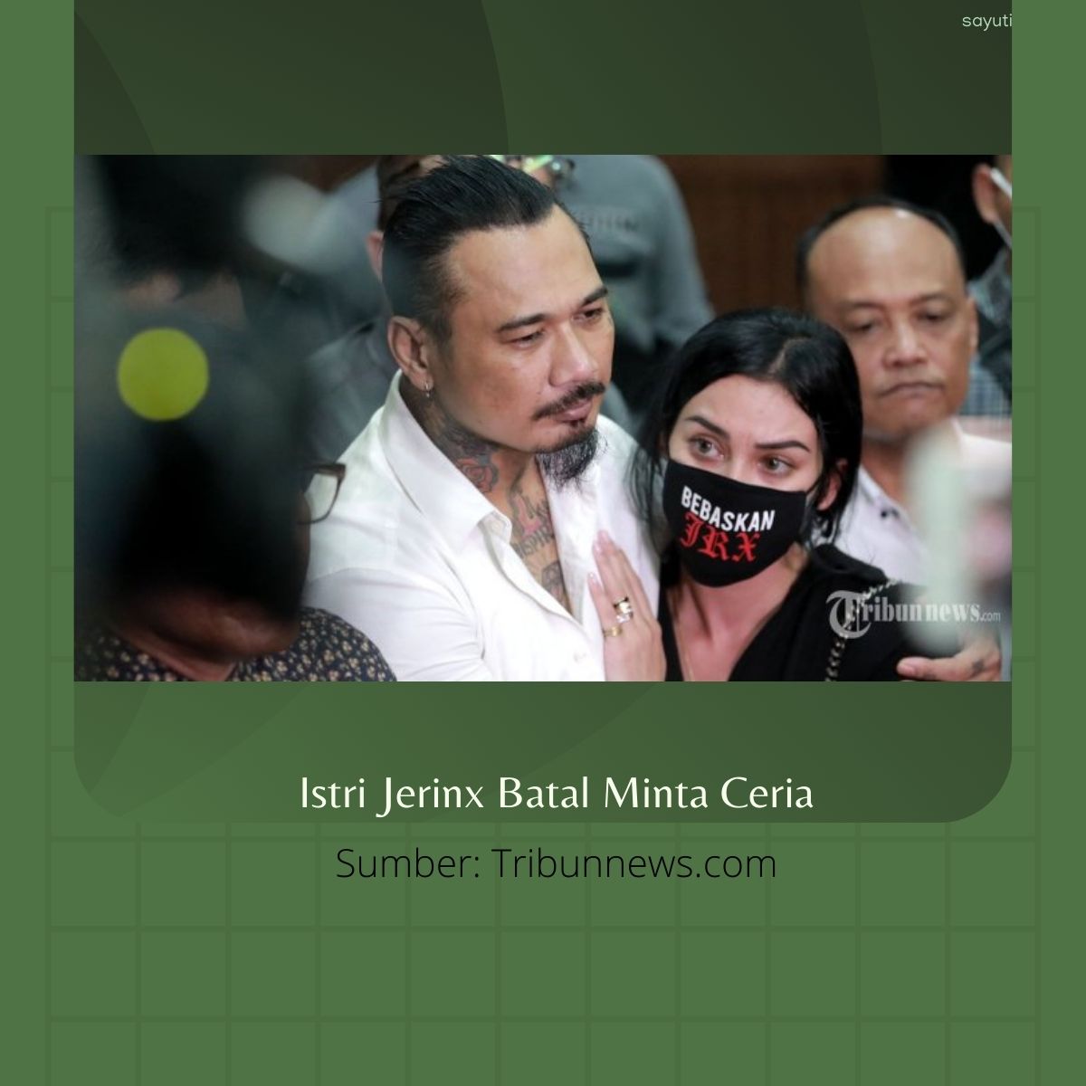 Istri Jerinx Batal Minta Ceria