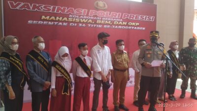 Kegiatan Serbuan Vaksin Jelang Ramadhan di Kota Tangerang