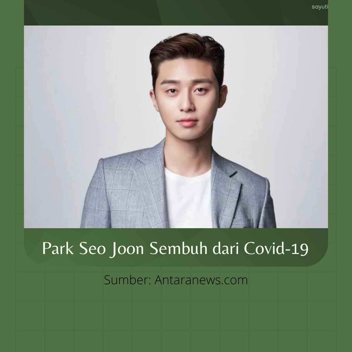 Park Seo Joon Sembuh dari Covid-19