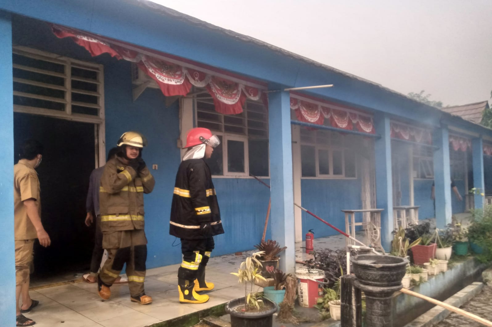 Ruang TU SMKN 4 Tigaraksa Kabupaten Tangerang kebakaran