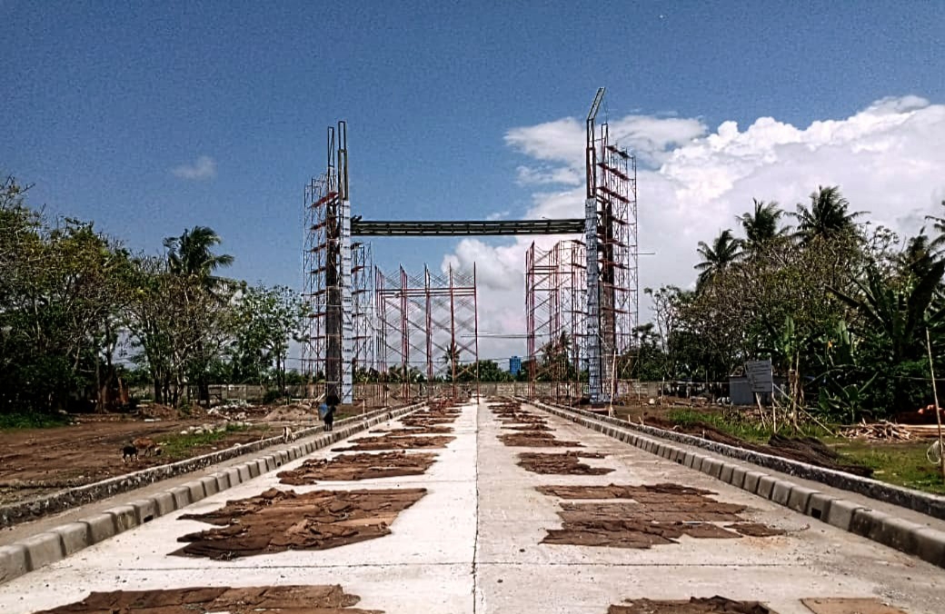 Pembangunan jembatan di kawasan Ketapang Aquaculture Desa Ketapang Kecamatan Mauk Kabupaten Tangerang