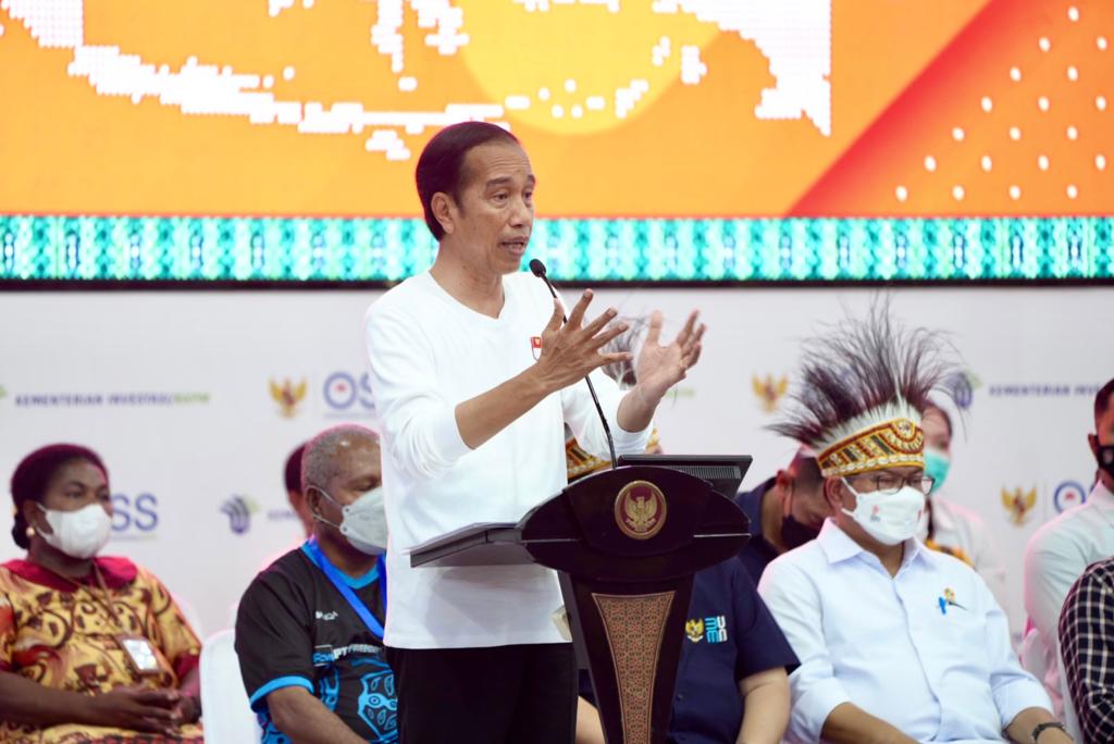 Presiden Jokowi Menyerahkan NIB Bagi Nasabah PNM Jayapura