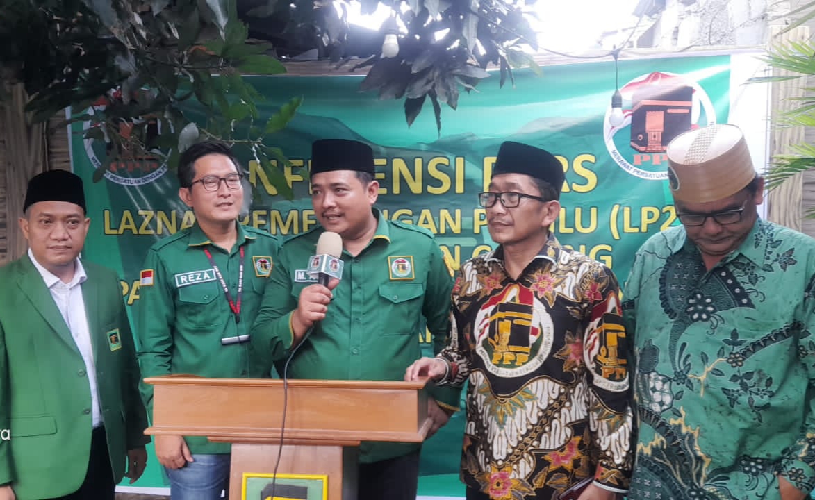 DPC PPP Didin Tohirudin usai acara launching pembentukan laznah pemenangan pemilu di salah satu Cafe di Kabupaten Tangerang, Banten