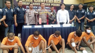 Polsek Panongan Polresta Tangerang Ciduk 4 kawanan begal sepeda motor di wilayahnya