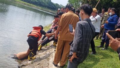 Mayat laki-laki tanpa identitas ditemukan di danau Pemda Kabupaten Tangerang di Tigaraksa