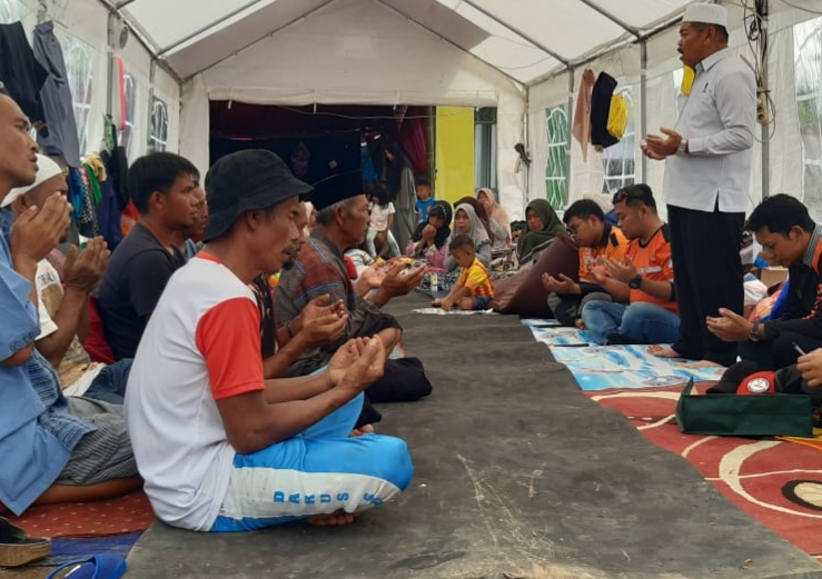 Badan amil zakat nasional Kota Tangerang menggelar doa istighosah bersama penyintas gempa Cianjur