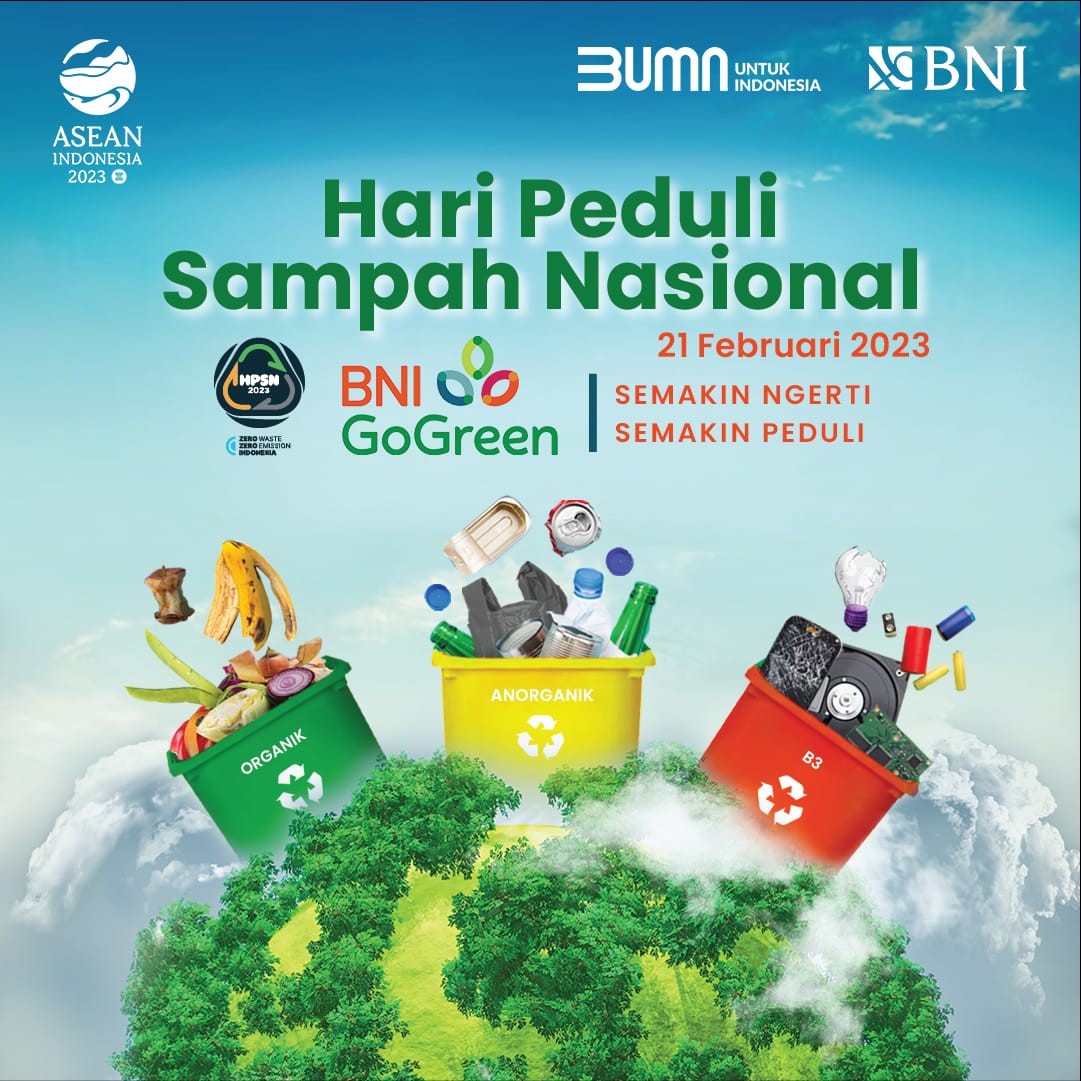 Peringati Hari Peduli Sampah Nasional, BNI Beri Bantuan Peralatan Pos Pandai