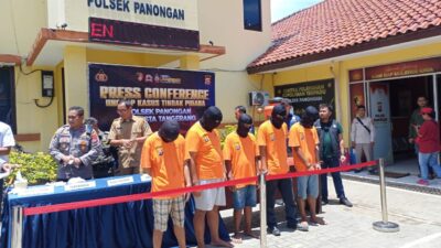 Polsek Panongan tangguhkan 5 orang pengoplos gas lpg bersubsidi