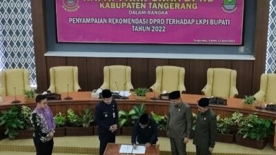 DPRD Kabupaten Tangerang Sampaikan Rekomendasi LKPJ Bupati Tahun 2022