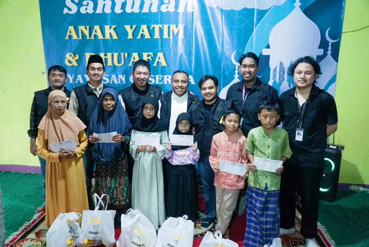 Amigo Kota Tangerang salurkan santunan anak yatim dan duafa serta pemberian beasiswa dana pendidikan