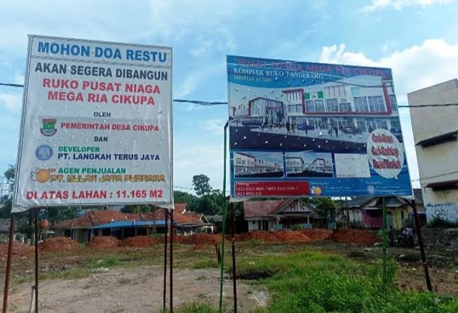 Warga Cikupa resah lahan miliknya diduga diserobot oleh Pemerintah Desa untuk dibangun pusat perniagaan