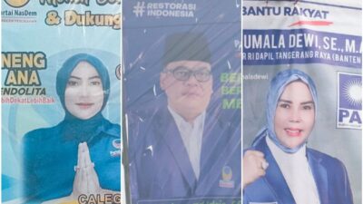 Baliho bakal Calon legislatif mulai bertebaran di Kabupaten Tangerang