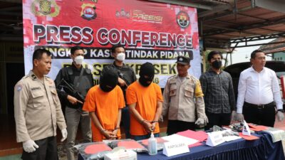 Mertua dan menantu curi sepeda motor ditangkap Polsek Kresek Polresta Tangerang.