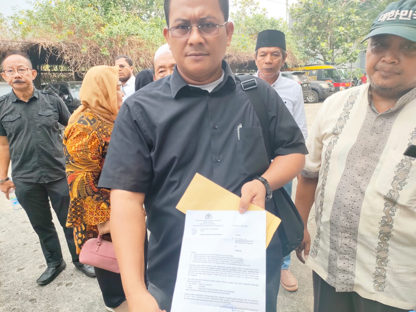 Apandi salah satu warga Cikupa yang dilaporkan Kadesnya ke Polresta Tangerang