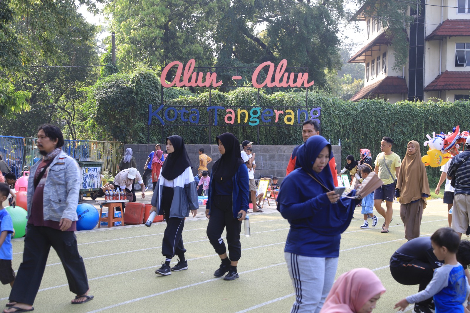 Akhir Pekan, Alun-Alun Kota Tangerang Jadi Lokasi Favorit Olahraga