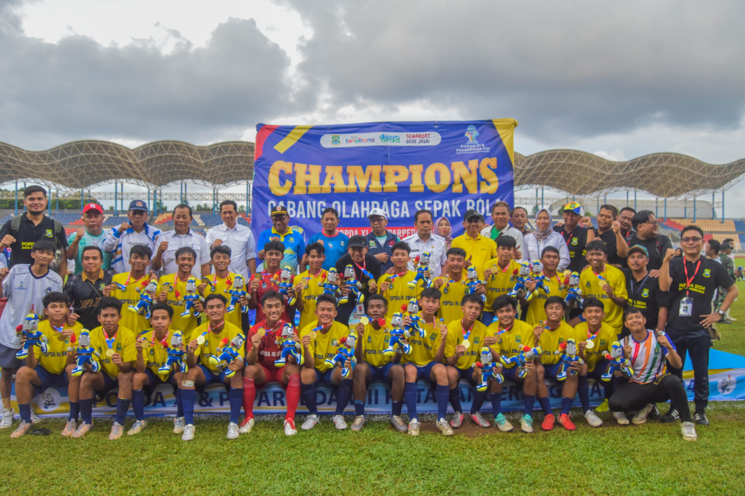 Final Sepak Bola POPDA XI Banten, Kota Tangerang Menang Telak 3-0