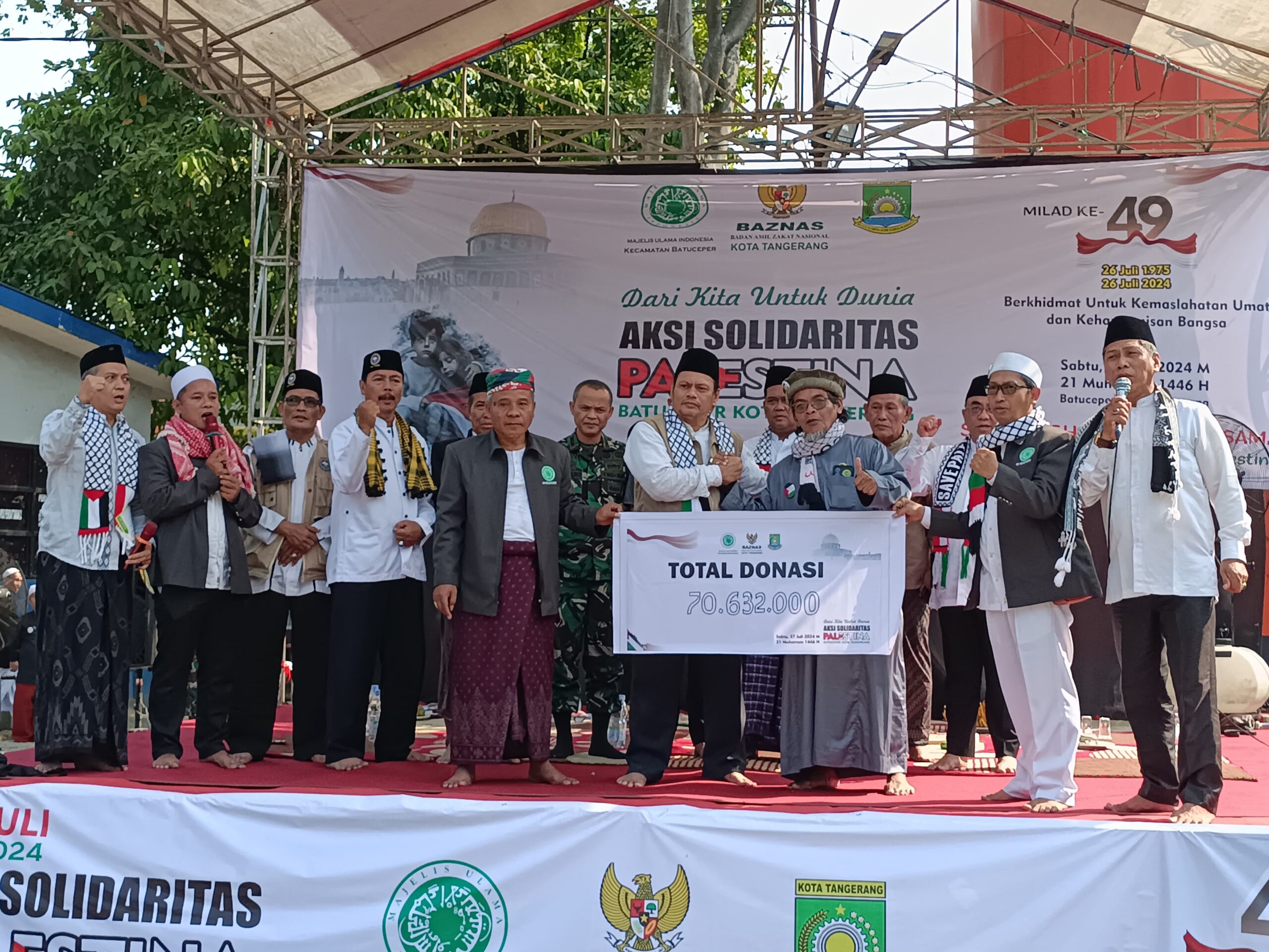 Milad ke 49, MUI Kecamatan Batuceper Gelar Aksi Solidaritas Palestina