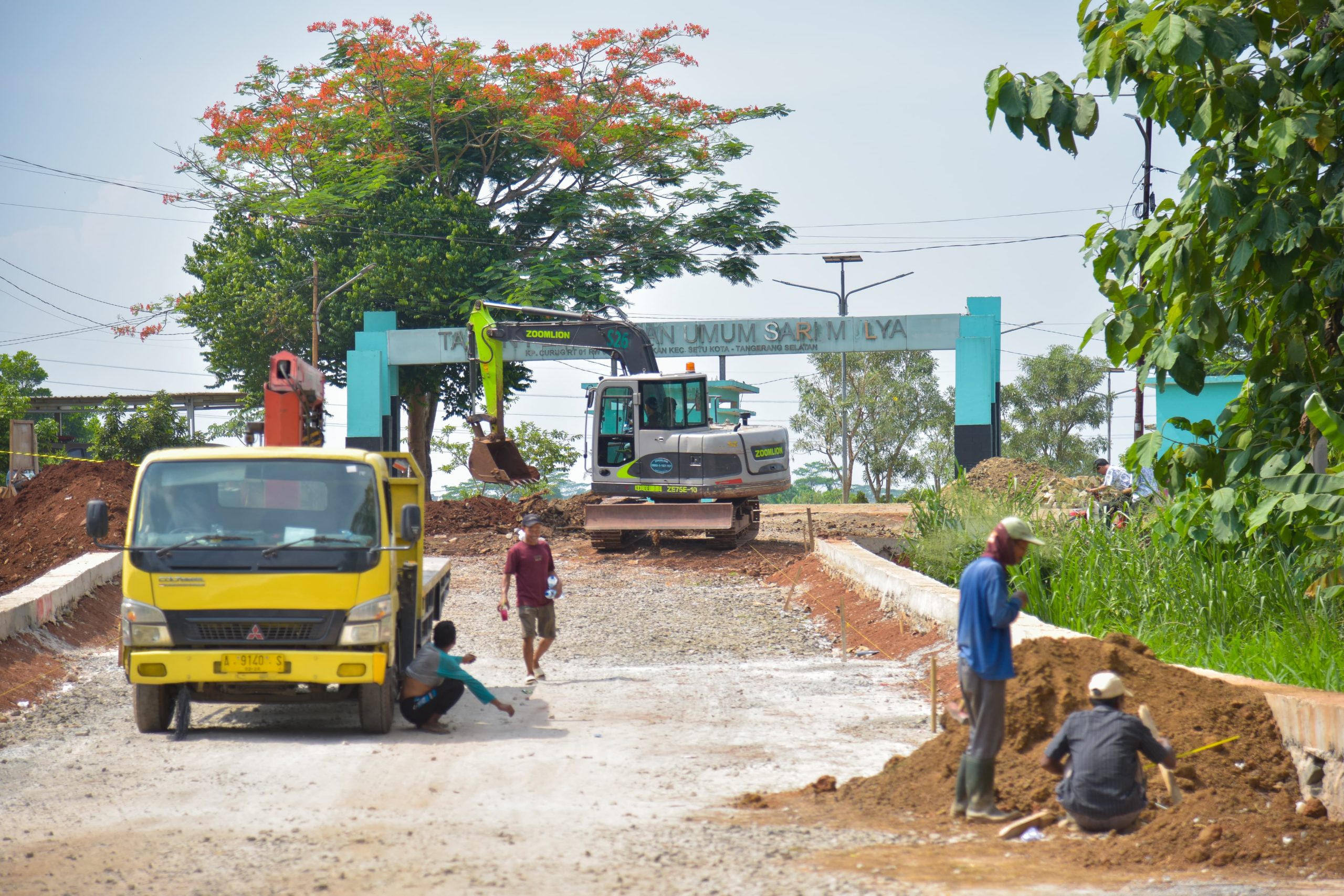 DSDABMBK Kota Tangsel memastikan akses jalan menuju Tempat Pemakaman Umum (TPU) Sarimulya akan selesai pada akhir tahun 2024.