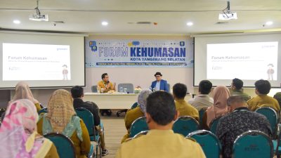 Diskominfo Tangerang Selatan menggelar Forum Kehumasan yang bertema "Teknik dan Strategi Mengelola Isu Publik dan Krisis Komunikasi."