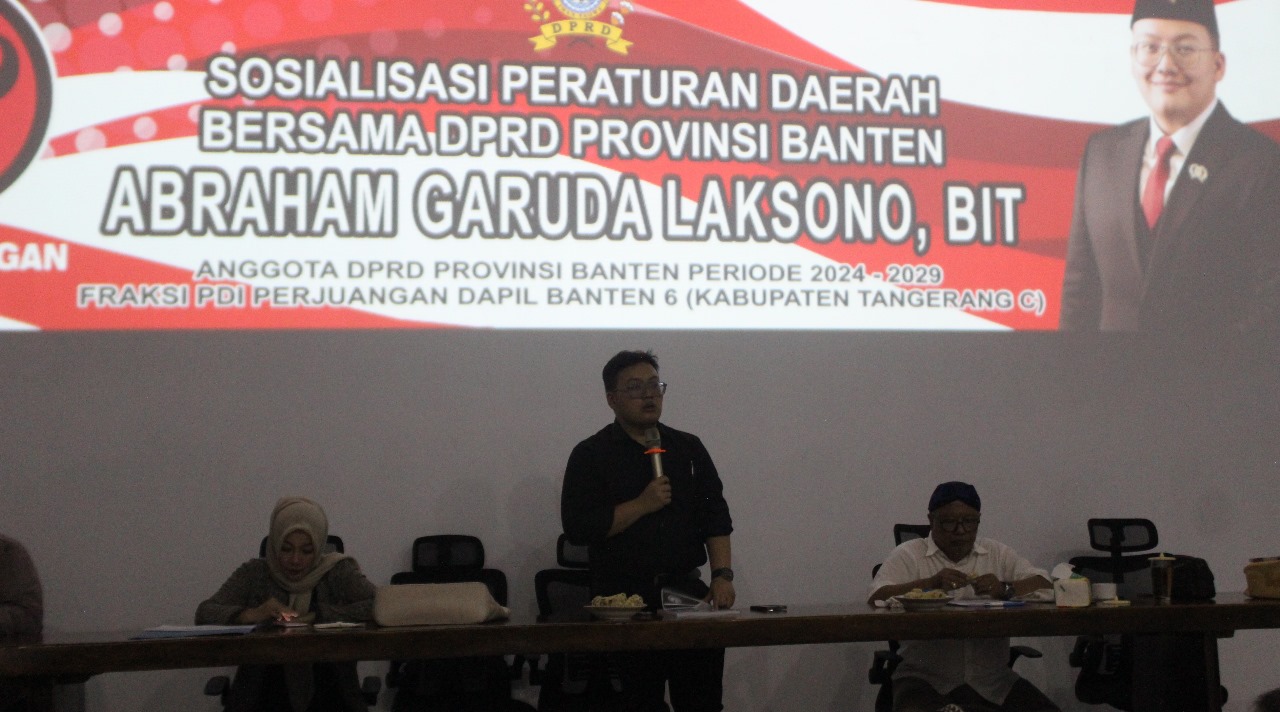 Anggota DPRD Banten, Abraham menggelar sosialisasi Peraturan Daerah (Perda) Nomor 2 Tahun 2024 tentang Pemajuan Kebudayaan Daerah.