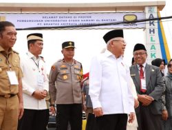 Pj Bupati Tangerang Dampingi Wapres dalam Pencanangan Universitas dan Rumah Sakit Islam Syekh Nawawi