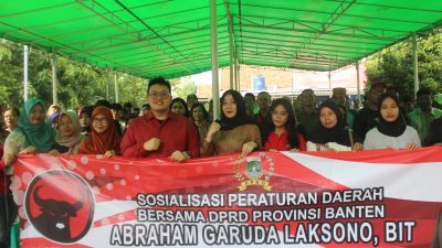 Dalam upaya memperkuat perlindungan terhadap perempuan dan anak di Provinsi Banten, Anggota DPRD Provinsi Banten, Abraham Garuda Laksono, menggelar sosialisasi terkait Rancangan Peraturan Daerah (Raperda) Provinsi Banten tentang Perlindungan Perempuan dan Anak.