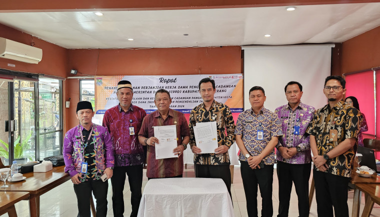 DPKP Kabupaten Tangerang menjalin kerja sama dengan Perum Bulog terkait Pengelolaan Cadangan Pangan Pemerintah Daerah (CPPD) pada tahun 2024