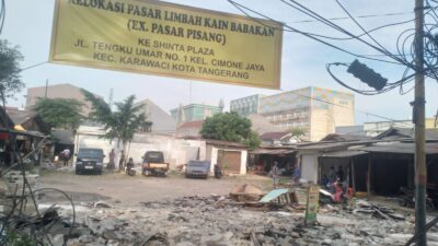 Pemkot Tangerang Amankan Aset Bangunan Pasar Pisang Babakan, Pedagang Merasa Diusir