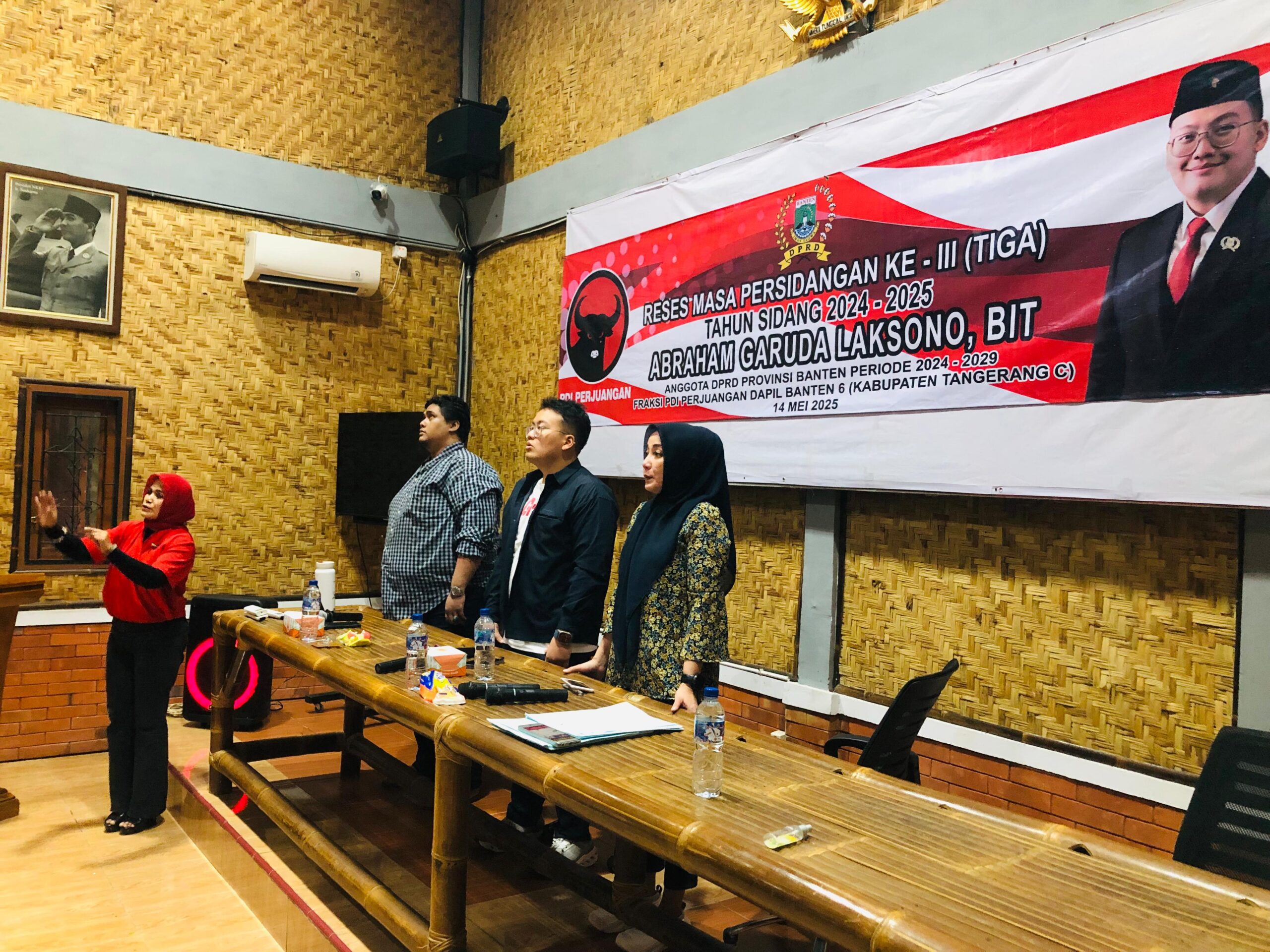 Anggota DPRD Provinsi Banten, Abraham Garuda Laksono menyampaikan rasa syukur karena masih diberi kesempatan untuk bersilaturahmi dengan masyarakat serta menyerap aspirasi warga.