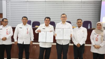 Pemkab Tangerang dan Kejaksaan Negeri menandatangani kesepakatan untuk penanganan masalah hukum di Gedung Darma Wanita.