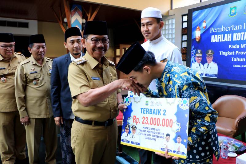Kafilah Kota Tangerang meraih posisi tiga besar di MTQ XXII Provinsi Banten 2025, mendapatkan apresiasi dari Wali Kota H. Sachrudin.