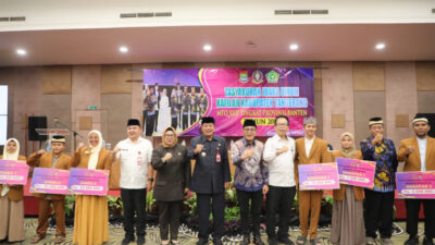 Bupati Tangerang menghadiri acara syukuran atas keberhasilan meraih Juara Umum keempat kali di MTQ XXII Provinsi Banten 2025.