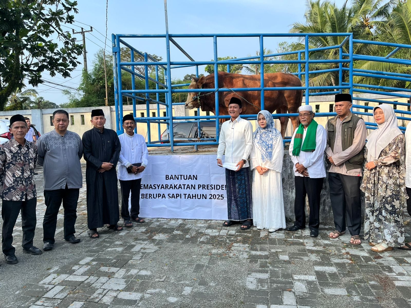 Pemkab Pandeglang menerima sapi kurban dari Presiden Prabowo Subianto. Wakil Bupati Iing Andri Supriadi mengucapkan terima kasih.