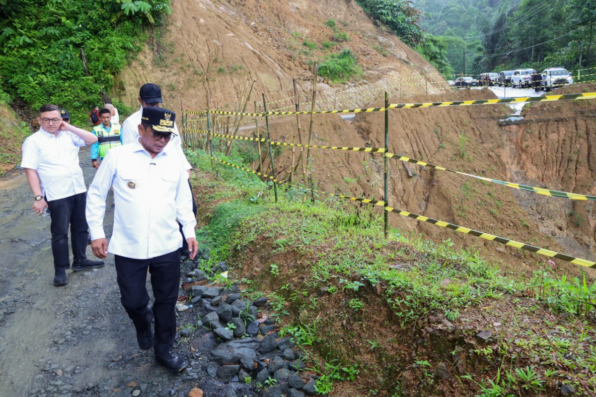 Gubernur Banten Tinjau Longsor Cipanas–Ciparay, Proyek Rehabilitasi Dimulai Juli 2025