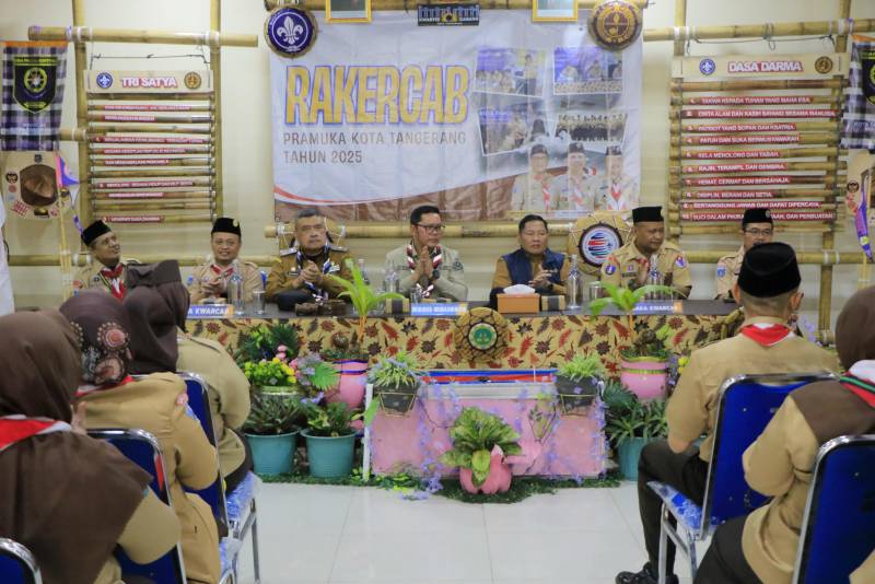 Wakil Wali Kota Tangerang buka Rakercab Pramuka 2025 dan tekankan pentingnya peran Pramuka dalam membentuk karakter generasi muda.