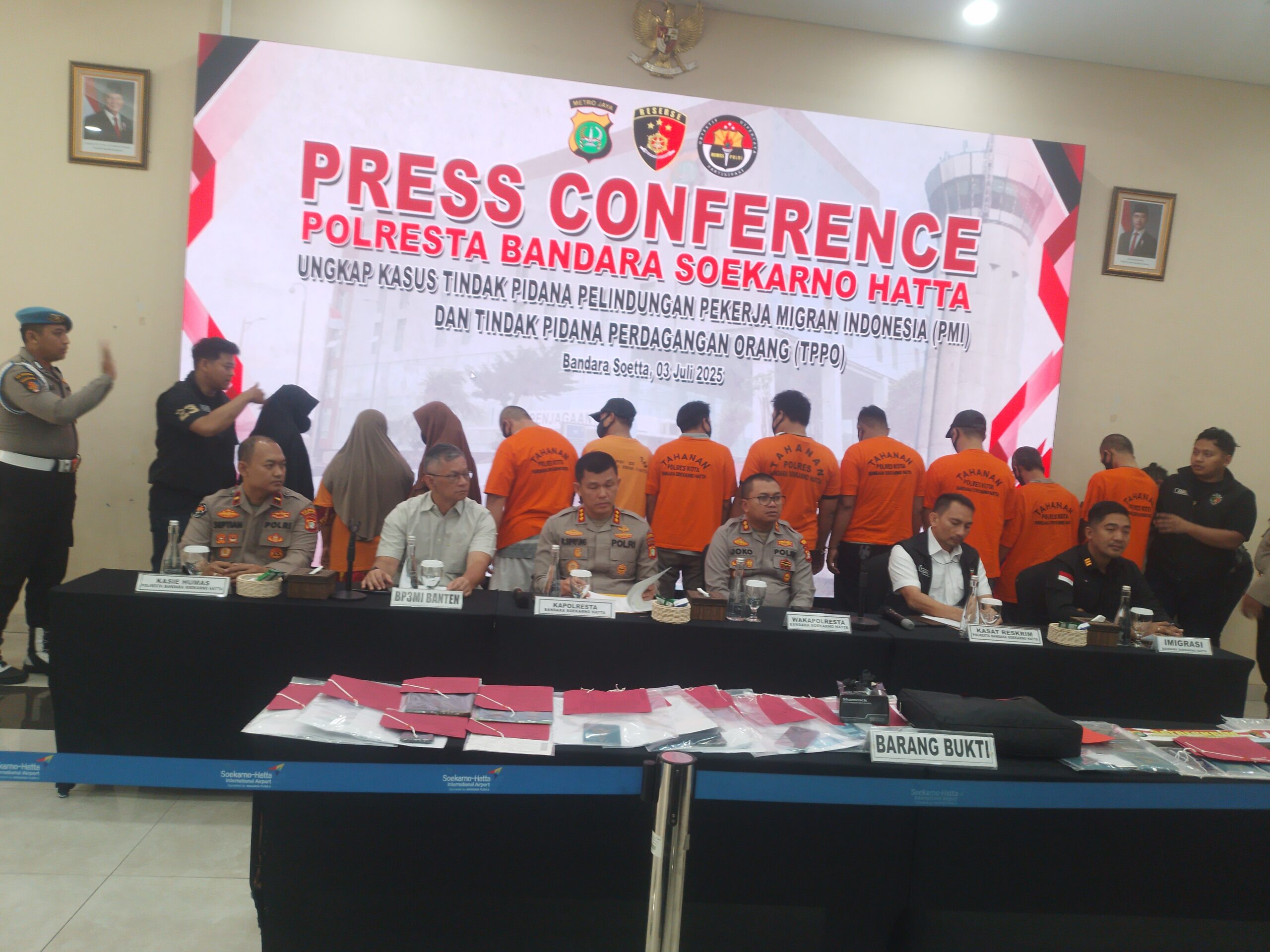 Polresta Bandara Soetta Tangkap 11 Tersangka Kasus TPPO dan PMI