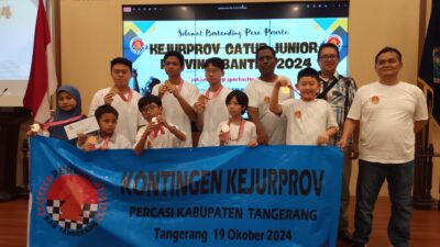 Percasi Kabupaten Tangerang Kirim 100 Atlet Terbaik ke Kejuaraan Catur Banten